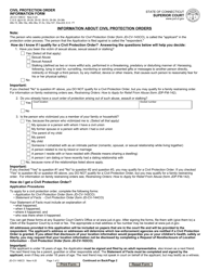 Document preview: Form JD-CV-148CO Civil Protection Order Information Form - Connecticut