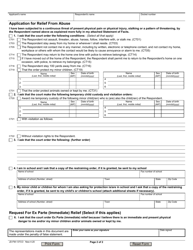 Form JD-FM-137CO &quot;Application for Relief From Abuse&quot; - Connecticut, Page 2