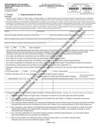 Form JD-FM-161PT Custody/Visitation Application - Parent - Connecticut (Portuguese)
