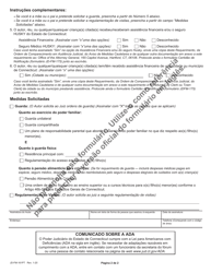 Form JD-FM-161PT Custody/Visitation Application - Parent - Connecticut (Portuguese), Page 2