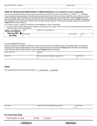 Form JD-FM-206 Motion to Open Judgment (Family Matters) - Connecticut, Page 2
