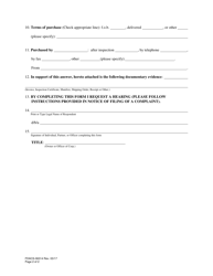 Form FDACS-06314 Answer of Respondent - Florida, Page 2