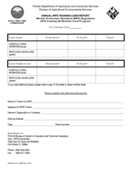 Document preview: Form FDACS13360 Annual Wps Training Card Report - Florida