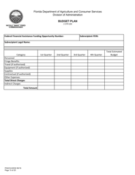 Form FDACS-02032 Application for Federal Financial Assistance Subaward - Florida, Page 13