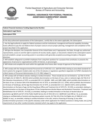 Form FDACS-02032 Application for Federal Financial Assistance Subaward - Florida, Page 19