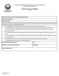 Form FDACS-02032 Application for Federal Financial Assistance Subaward - Florida, Page 25