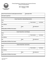 Form FDACS-02032 Application for Federal Financial Assistance Subaward - Florida, Page 4