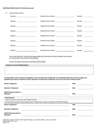 Form FDACS-09147 Cervidae Herd Health Plan Renewal - Florida, Page 2