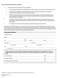 Form FDACS-09145 Approved Cervidae Herd Health Plan Application - Florida, Page 2