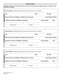 Form FDACS-10054 Board of Professional Surveyors and Mappers Application for Certificate of Authorization - Florida, Page 4