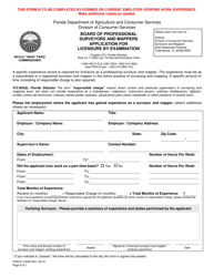 Form FDACS-10050 Board of Professional Surveyors and Mappers Application for Licensure by Examination or Endorsement - Florida, Page 8