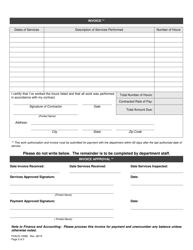 Form FDACS-10066 Board of Professional Surveyors and Mappers Work Authorization and Invoice - Florida, Page 2