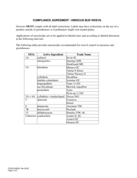 Form FDACS-08039 Compliance Agreement Hibiscus Bud Weevil - Florida, Page 2