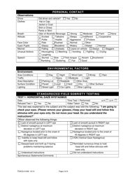 Form FDACS-01409 Dui Worksheet - Florida, Page 2