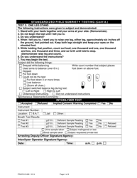 Form FDACS-01409 Dui Worksheet - Florida, Page 4