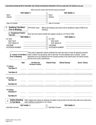 Form FDACS-09109 Contagious Equine Metritis Treatment and Testing Procedures Worksheet for Stallions and Test Mares - Florida, Page 2