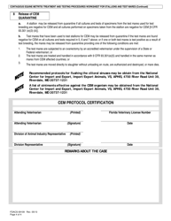 Form FDACS-09109 Contagious Equine Metritis Treatment and Testing Procedures Worksheet for Stallions and Test Mares - Florida, Page 4