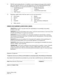 Form FDACS-11265 Florida Forest Stewardship Application - Florida, Page 2