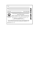 Document preview: Form FDACS-08011 General Nursery Stock Inspection Certificate - Florida