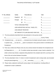 Form FDACS-07057 Grower Complaint Form - Florida, Page 2