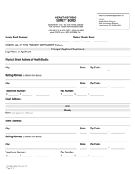 Form FDACS-10300 Health Studio Registration Application - Florida, Page 5