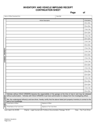 Form FDACS-01154 Inventory and Vehicle Impound Receipt - Florida, Page 2