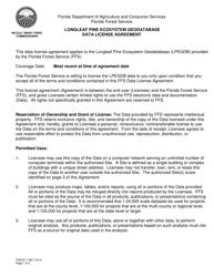 Document preview: Form FDACS-11867 Longleaf Pine Ecosystem Geodatabase Data License Agreement - Florida
