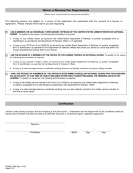 Form FDACS-10991 &quot;Military Fee Waiver Request&quot; - Florida, Page 3