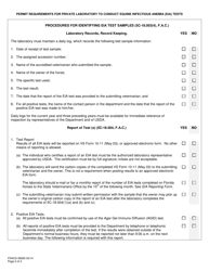 Form FDACS-09265 Permit Requirements for Private Laboratory to Conduct Equine Infectious Anemia (Eia) Tests - Florida, Page 2