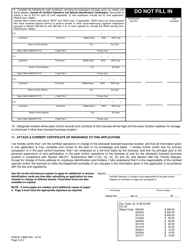 Form FDACS-13605 Pest Control Business License Application - Florida, Page 3