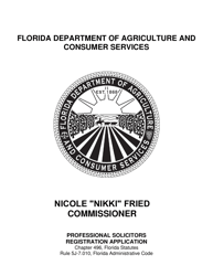 Document preview: Form FDACS-10101 Professional Solicitors Registration Application - Florida