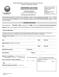 Form FDACS-10101 Professional Solicitors Registration Application - Florida, Page 7