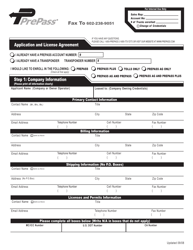 Form FDACS-01281 Prepass Ag Application, Florida Agricultural and Electronic Bill of Lading Pre-clearance Program - Florida