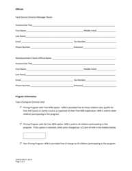 Form FDACS-02015 Special Milk Program Sponsor Application - Florida, Page 2