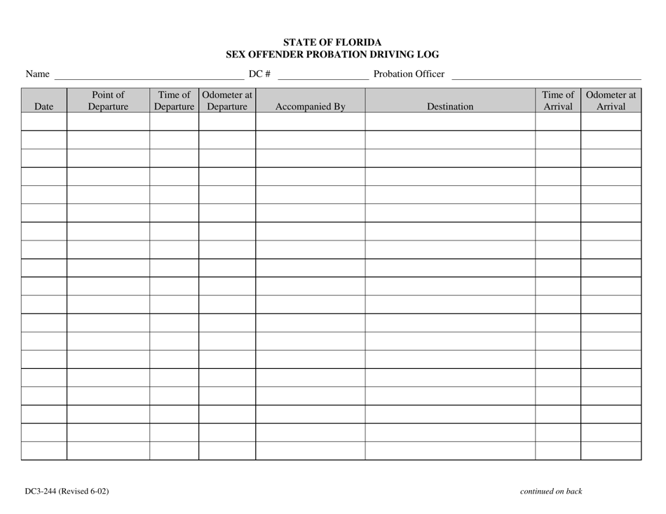 Form Dc3 244 Fill Out Sign Online And Download Fillable Pdf Florida Templateroller 