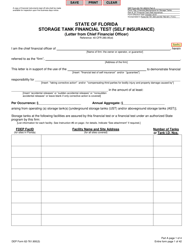 Document preview: DEP Form 62-761.900(3) Part A Storage Tank Financial Test (Self Insurance) (Letter From Chief Financial Officer) - Florida