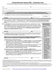 Document preview: Florida Retirement System (Frs) - Certification Form - Florida
