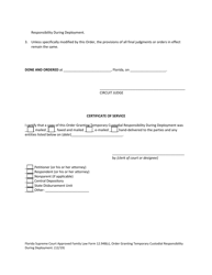 Form 12.948(C) &quot;Order Granting Temporary Custodial Responsibility During Deployment&quot; - Florida, Page 9