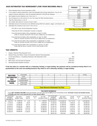 Form AR1000ES Individual Estimated Tax Vouchers - Arkansas, Page 2