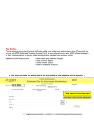 Form AR1000ES Individual Estimated Tax Vouchers - Arkansas, Page 3