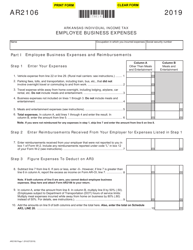 Document preview: Form AR2106 Employee Business Expenses - Arkansas