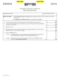 Document preview: Form AR3903 Moving Expenses - Arkansas