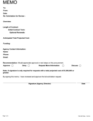 Document preview: Form TSS OSP Solicitation Review Memo - Arkansas