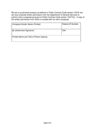 Form DGS PD1 Darfur Contracting Act Certification - California, Page 2
