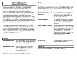 Form DGS PD526 Bidder&#039;s Summary of Contract Activities and Labor - California, Page 2