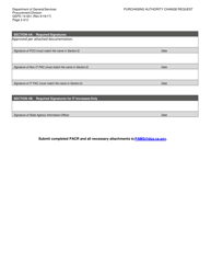 Form DGS PD14-001 Purchasing Authority Change Request (Pacr) - California, Page 2