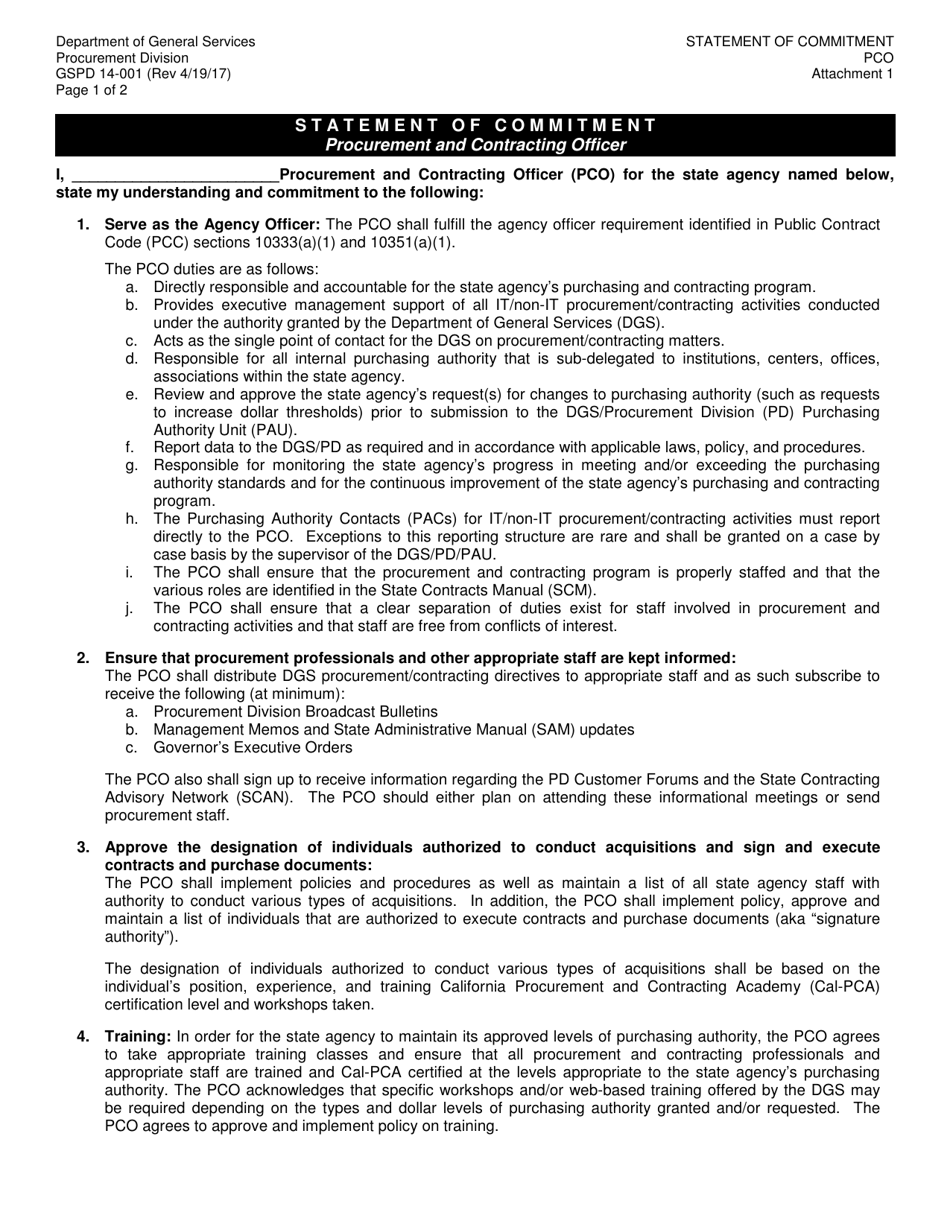 Form DGS PD14-001 Purchasing Authority Change Request (Pacr) - California, Page 3