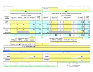Document preview: Form DGS PD810 Contracting Activity Report - California