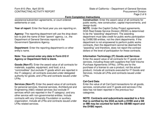 Form DGS PD810 Contracting Activity Report - California, Page 3