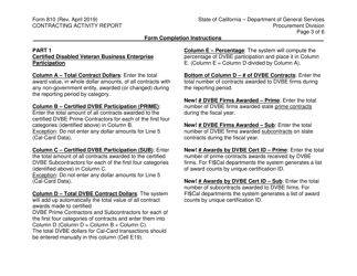 Form DGS PD810 Contracting Activity Report - California, Page 4